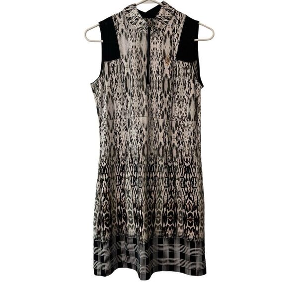 EP Pro NY Women's Gold Standard Abstract Animal Plaid Golf Dress Size Small NWT - Picture 1 of 9